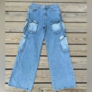 Urban Revivo Women’s Ultra High Rise 100% Cotton Wide Leg Jeans Size 6